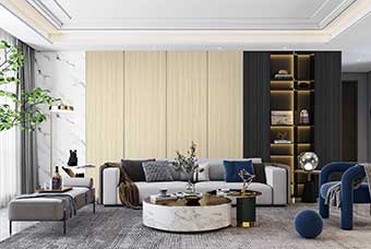 周口轻奢风格-客厅