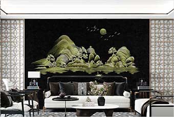 周口森佰汇航空纤维墙咔（湖光山色）